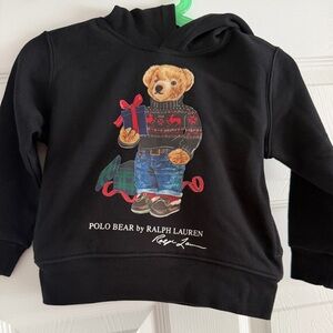 Ralph Lauren Kids Black Polo Bear Hoodie